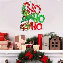 1 buc. Semn rustic de Crăciun din lemn cu elemente 3D din brad și sărbători - Decor de perete impermeabil pentru interior și exterior, potrivit pentru casă, intrare și petreceri - Nu necesită electricitate, material din lemn - Decorațiune de Crăciun și Anul Nou