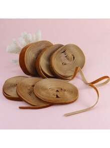 1 قطعة شريط ملون غير مرن بطول 4.57 متر أحادي الجانب، شريط مخمل ساتان، شريط مخمل ساتان، عقدة الفراشة DIY للملابس (باستثناء لفة الأنبوب الورقي، قد يختلف الطول قليلاً بسبب القياس اليدوي)