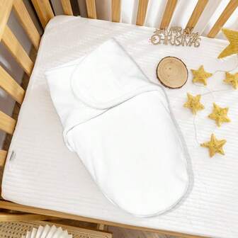 1 szt. Jednokolorowy kocyk do otulania dla niemowląt, otulacz chroniący przed przestraszeniem, miękki plusz z włókna mlecznego, delikatny i przyjazny dla skóry, odpowiedni dla noworodków w wieku 0-6 miesięcy, idealny prezent dla dziecka na Boże Narodzenie, Halloween, Święto Dziękczynienia