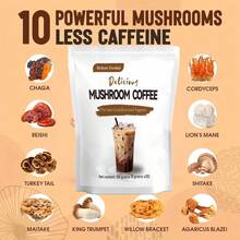 Mushroom Coffee - 3.53 Oz Adaptogenic Mushroom Extract Blend - Focus & Lasting Energy - Easy To Mix In Coffee, Tea, Or Smoothies - Multicolor - View 2