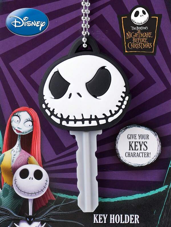 Hasbro 1 buc breloc oficial licențiat Disney Jack Coșmarul înainte de Crăciun drăguț desen animat la modă rucsac cheie auto breloc pandantiv rafinat creativ accesorii vestimentare cameră birou aranjament decorațiuni cadou de Crăciun ziua de naștere pentru prieteni și familie