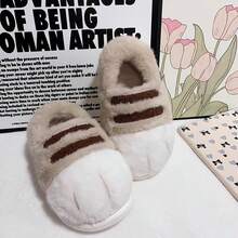 Plush Cat Paw Slippers,Non-Slip Soles, Cozy And Cute SlippersChristmas - Pink - View 6
