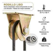 4pcs Rueda De Ranura En V De 2 Pulgadas, V Tipo De Puerta Corredera Roller Con Soporte, Rodillo De Puerta Corredera, 2 Piezas Riel De Cuerda De Alambre, Para Riel Invertido, Puerta Giratoria, Puerta Corredera, Máquinas Industriales (60 Mm) - Dorado - Ver 5