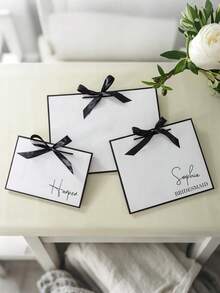 1pc Customized Wedding Gift Bag, Personalized Name Gift Bag, Thank You Gift Bag, Ribbon Drawstring Bag, Birthday Gift Bag, Bridesmaid Gift Bag, Suitable For Any Occasion. Purchase Personalized Bridesmaid Gift Bag, Holiday Calendar - Multicolor - View 4