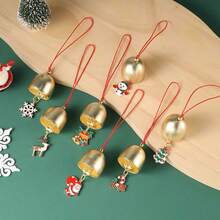 20 piezas Campanas de viento de Navidad, adornos de campanas de viento, decoraciones navideñas, coronas, regalos, timbres decorativos, pequeños regalos creativos, recuerdos de fiesta, decoración del hogar, decoración de habitación de invierno
