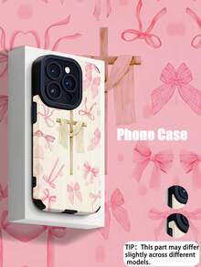 1 pièce Étui de téléphone de haute qualité  à rayures verticales, motif croisé rétro à nœud, anti-chute et anti-traces de doigts, compatible avec Apple et autres modèles - Multicolore - Voir 1