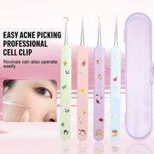 3Pcs/Set Stainless Steel Acne Clip Set Comedones Extractor Acne Removal Kit For Travel Or On-The-Go Touch-Ups,Blackhead Remover,Beauty,Skin Care Products,Spa,Self Care,Skin Care Tools,Face Care,Esthetician Supplies,Skin,Face Wash,Facial