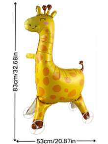 4pcs Halloween/Christmas Themed Balloons - Yellow Giraffe, Green Christmas Tree, Red Santa Claus, White Snowman, Made Of PET Material To Create Festive Atmosphere, Suitable For Indoor Or Outdoor Decoration In Winter