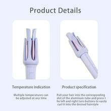 Ferro de Ondular Automático com 3 Configurações de Calor, Rotação de 360°, Adequado para Penteados: Ondas Pequenas, Ondas Grandes, Volume