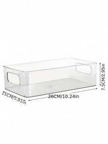 1 pieza Caja de almacenamiento transparente de acrílico, organizador de escritorio de gran capacidad, caja de almacenamiento de papelería a prueba de polvo para oficina