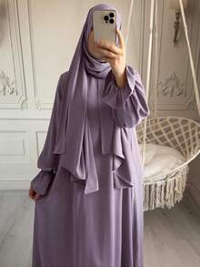 1pc Hijab Nida Fabric, Skin-Friendly & Breathable, Suitable For Women To Wear Casually In Any Occasion, Abaya