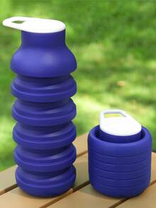 1pc Foldable Silicone Cup, Outdoor Travel Silicone Sports Water Bottle, Portable Cycling Water Cup
