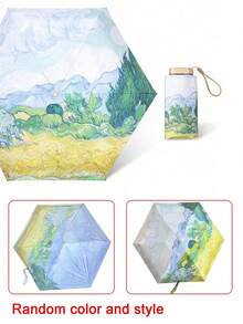 1 pièce Mini parapluie pliant, imperméable, protection UV, parapluie de voyage polyvalent, compact et portable