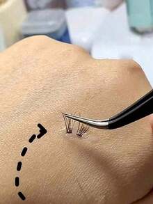 2 pezzi/1 pezzo Strumenti per estensioni ciglie, Pinzette curve nere, Strumenti per il trucco, Pinzette per ciglie