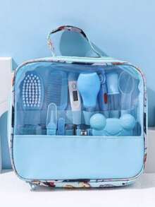HYQ1995 Kit 13 Hygiene Care Newborn Baby Cutter Brush Hair Nail Comb - 藍色 - 查看 1