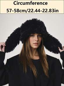 1顶复古英伦风圆顶礼帽，女士休闲百搭时尚卷边渔夫帽，保暖百搭，适合冬季穿着