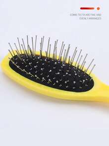 Steel Tooth Comb With Air Cushion Rubber Pad, Anti-Static Steel Tooth Comb For Wigs, Smooth And -Free