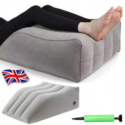 Leg Elevation Pillow, Inflatable Leg Rest Pillow For Elevating Leg, Elevating Leg Support Pillow For Bed, Leg Wedge Pillow For Reduces Back Pain & Improves Circulation