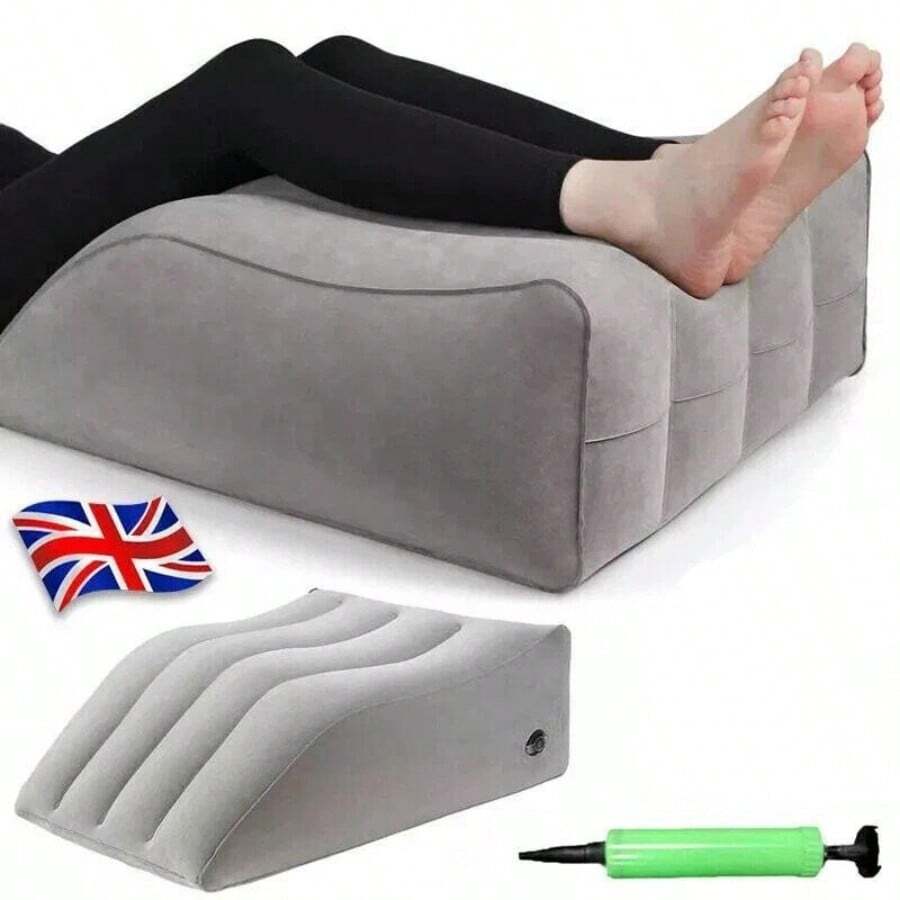 Leg Elevation Pillow, Inflatable Leg Rest Pillow For Elevating Leg, Elevating Leg Support Pillow For Bed, Leg Wedge Pillow For Reduces Back Pain & Improves Circulation - Default - View 1