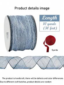 10 Yards-Dusty Rose Wired Crinkle Ribbon For Bow Making,Gift Wrapping, Wreaths & Christmas Tree Bows,Soft Pink Shimmery Metallic-Like Texture, Elegant Wrinkled Surface, DIY Crafts, Holiday Home Decor, Wedding & Party Decorations, Crepe Paper-Like Ribbon,Fish Tail Organza Ribbons,Bows,Headpieces,Garments Accessories