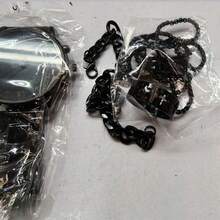 4pcs/Set Black Cross Chain Bracelet, Ring, Men's Business Formal Watch Jewelry Set, Ideal Gift (Only The Black Single Watch Will Be Delivered, The 3 Piecesaccessory Set Does Not Include The Watch)