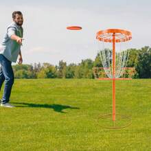 SanBouSi Disc Golf Training Stand, 24 Chain Portable Disc Golf Target, Disc Golf Training Basket - 橘色 - 查看 2
