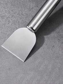 1 pieza Raspador de limpieza de acero inoxidable - Herramienta de espátula metálica multiusos, adecuada para cocina, baño y hogar - No se necesita electricidad, diseño ahorra espacio, limpieza del hogar, limpieza de la cocina, limpieza de fiestas