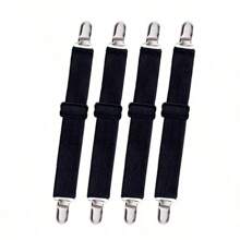 4 piezas de sujetadores de sábana triangular para el hogar, clips ajustables de fijación de sábana elástica para sofá/cama, faja de fijación de manteles, hebillas de sábana antideslizantes y anti-carreras