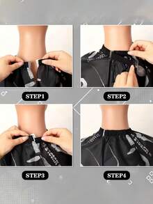 Capa para salón de peluquería para cortar el cabello, delantal profesional de salón fácil de limpiar, cepillo de limpieza de cuello, bata de estilo creativo con cierre ajustable en el cuello, capa antiestatica y antiadherente para peluquería profesional, cabello, viaje, productos para el cabello, herramientas para el cabello, artículos para el cabello, barbero, accesorios de barbería, barbería, equipos de peluquería