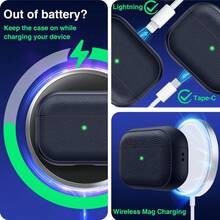 TPU Faux Leather Protective Case Compatible With 1/2, Pro, Pro 2, 4, 3, Fashionable Appearance, Provides Full Protection, With Keychain - Blue - View 5