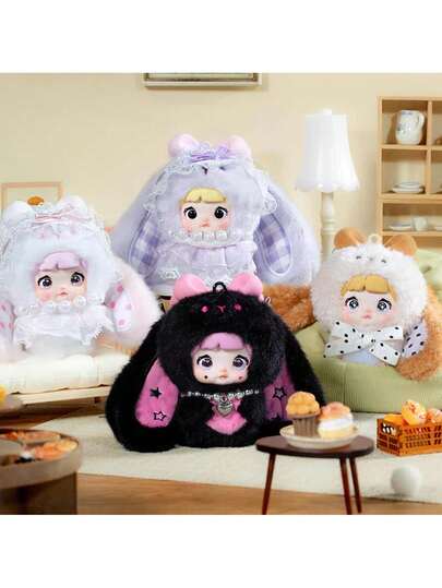 Nueva serie de juguetes de figuras de plástico "Conejito de mijo" de Nommi, que incluye artículos de exhibición y adornos colgantes.