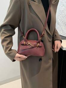 Autumn And Winter High-End Mini Crossbody Bag, New Fashionable Commuting Handbag, High-End Texture Bowling Bag. - Multicolor - View 5