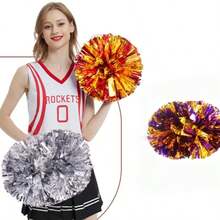 啦啦队绒球、啦啦队绒球、啦啦队、舞蹈表演道具手持花，适用于各种派对活动