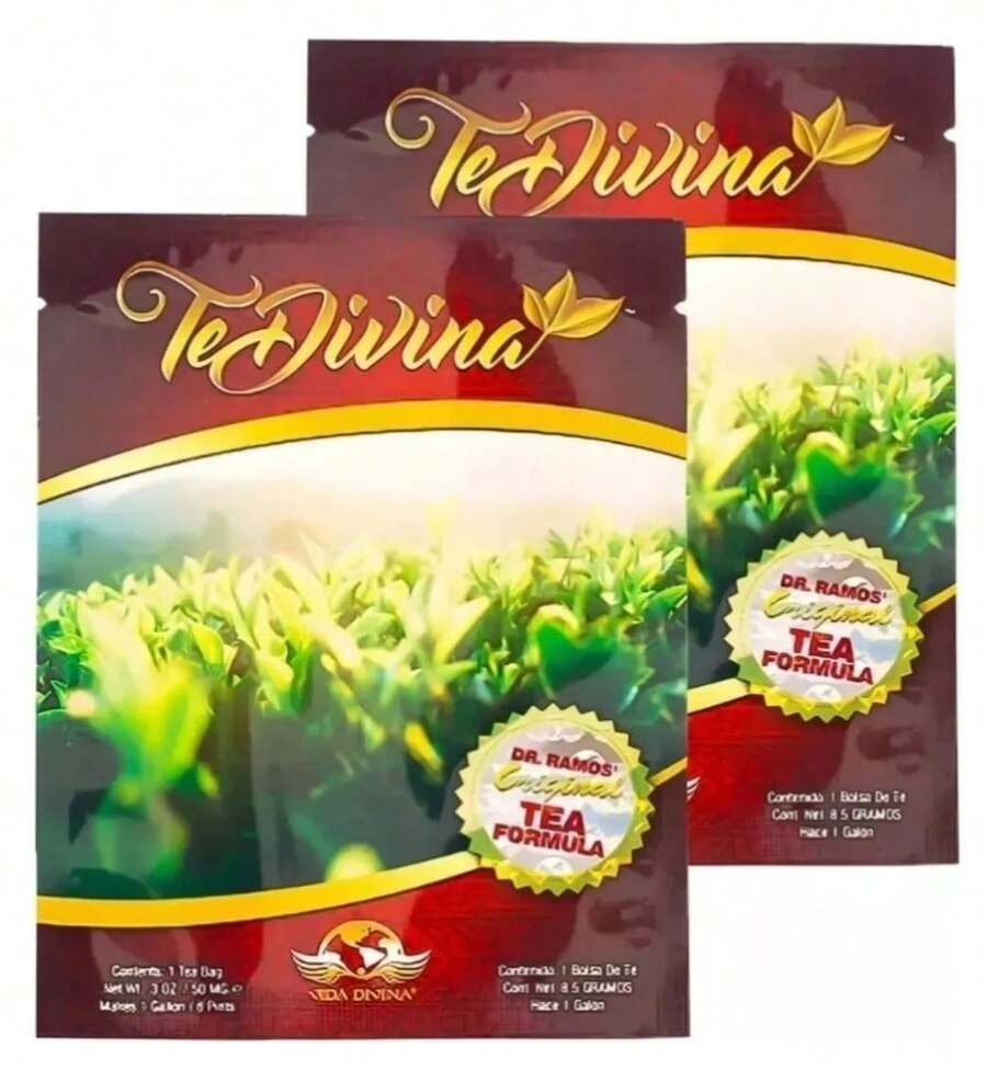 te divina  2 sobres  natural organico original con hologramas