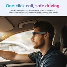 AI Translation Smart Glasses With Wireless Calling, Wireless, USB Charging, Built-In Mic/ Speaker, UV-Polarized Lens - Compatible With 140 Languages - Long Battery Life, High Quality - For Travel, Outdoor, Office - Birthday/ Christmas Gifts For Men & Women - Sleek Black Frames, Handsfree Calling, Stylish Wearable Tech, Highquality Audio, Hifi Sound Quality, Business Professionals, Best For Christmas - Upgrade AI Translation - View 9