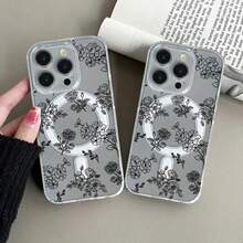 Nueva funda magnética transparente para phone 16/15/14/13/12/11 Pro Plus con diseño dibujado a mano. Compatible con phone 16/15/14/13/12/11 Pro Plus. Resistente, con transparencia híbrida y unisex. - Colores mixtos 1 - Ver 3