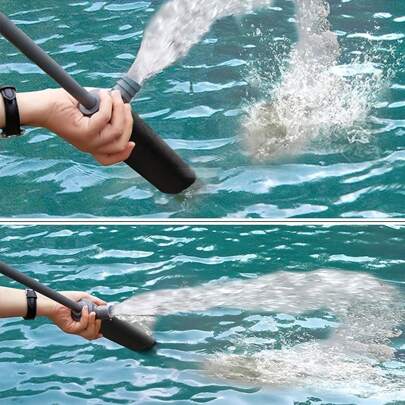 Gorsmoon Flip-Tube Manual Bilge Pump Portable Lifesaver For Small Boats Canoes Kayaks Flip-And-Drain Design Emergency Water Removal Ergonomic Handle Compact Kayak Water Pump Durable Construction