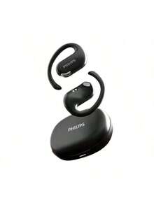 PHILIPS Audífonos acústicos abiertos TAT2739. Larga duración. Conexión instantánea. Respuesta precisa. Llamadas HD. Batería de larga duración. Gran autonomía. Color negro.
