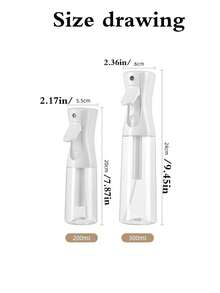 1个200毫升高压连续自动喷雾瓶，白色，细雾喷头，适用于浴室、卧室、厨房、梳妆台、美发沙龙、护发产品及配件、理发店、美容旅行必备，多用途喷雾瓶，可重复灌装 - 彩色 - 查看 4