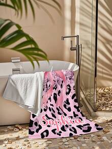 1PC Personalized Custom Beach Towel With Text Design, Customized With Your Name. Perfect For Use On The Beach, By The Poolside, And During Beach Vacations. This Multifunctional Beach Towel Is Ideal For Outdoor Beach Activities, Travel, And Provides Comfort When Lounging, Sunbathing, And Relaxing. A Unique Gift For Her, Him, Mother, Father, Girlfriend, Boyfriend. - Multicolor - View 7