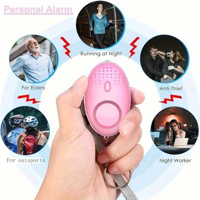 Sound Personal Alarm, 1 Pack Personal Security Alarm Keychain With LED Lights, Emergency Safety Alarm For Women, Men, Elderly,Decor