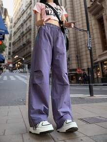 New Girls' Casual Straight Leg Pants, Versatile Outdoor Sports Trousers For Older Tween Girl