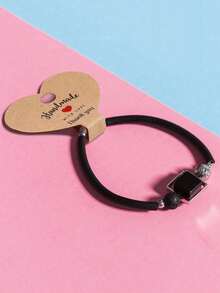 25/50/100pcs Heart Shaped Kraft Paper Jewelry Hanging Display Cards,Self-Adherent Show Cardstock Used For Packaging Ring Keychain Necklace Bracelet Hairband Earrings - Multicolor - View 4