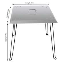 Outdoors Fire Pit Heat Deflector Pushes Heat Down And Out Stainless-Steel With Carrying Handle - Silver - View 4