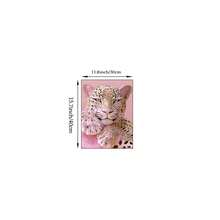 1 pieza Cuadro de arte de pared Impresión en lienzo de leopardo rosa glamoroso | Decoración rosa de moda coqueta para dormitorio, sala de estar u oficina, póster, artículos esenciales para dormitorio universitario, regalo para ella, sin marco o enmarcado