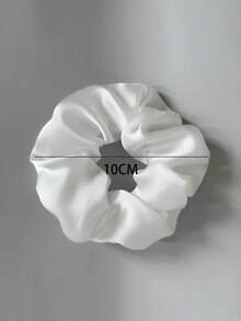 4pcs Solid Color Satin Muted Tone Hair Scrunchies, Suitable For Everyday Casual Use