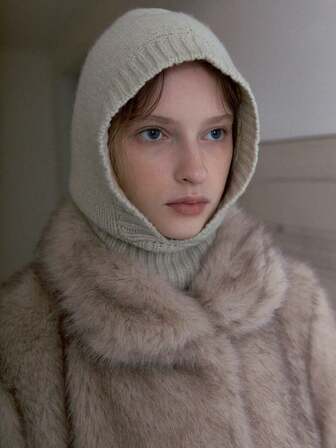 Gorro de pasamontañas de punto de marca de moda coreana para mujer, gorro de punto cálido, nuevo lanzamiento 2025 de gorro de estilo hip hop, otoño/invierno