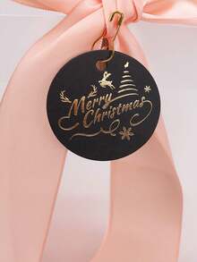 50 Stücke Weihnachtsgeschenkanhänger, fröhliche Weihnachten goldfolierte farbige Weihnachtsgeschenkanhänger, runde Weihnachtsgeschenkanhänger, Souveniranhänger, Feiertags-Geschenkkarten, perfekt für DIY Weihnachtsgeschenkverpackung und -beschriftung, Weihnachtsdekoration, Heimdekoration