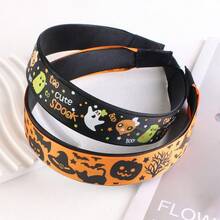 1pc New Festive Atmosphere Headband, Versatile Printed Ghost High Crown Wide-Brim Headpiece - Multicolor - View 8