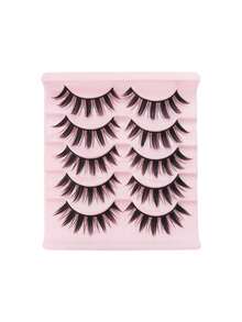 5 Pairs Cartoon Style False Eyelashes, Moist Appearance, Japanese Character Cosplay, Dense & Tapered Thai Eyelash Strip Lashes,Lashes,Eyelashes,Fake Lashes - Spiky Manga Lashes - View 8